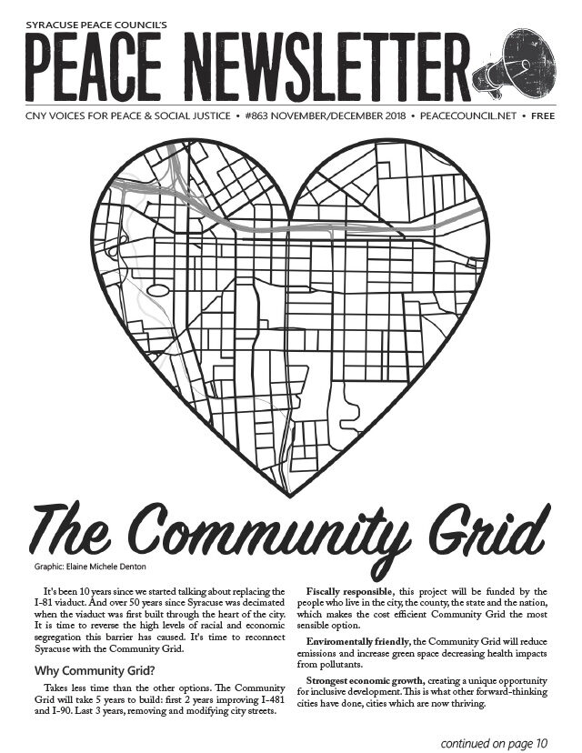 Community Grid Peace Newsletter Cover 2018