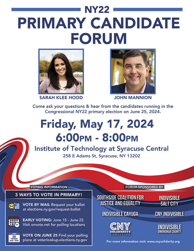 NY Candidate Forum Flyer 2024