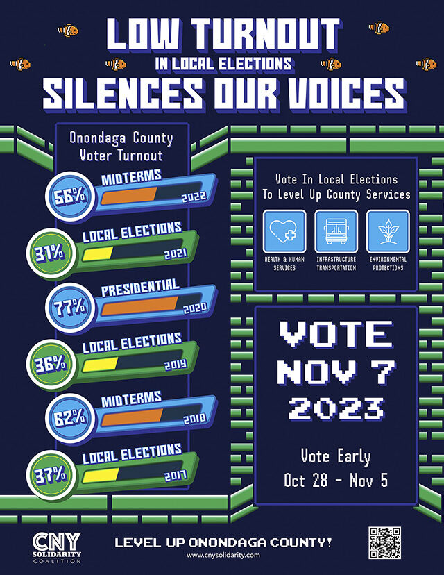 Onondaga County Low Turnout Primary Flyer 2023