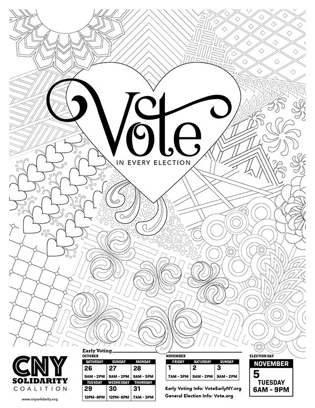 Coloring Vote Flyer 2019