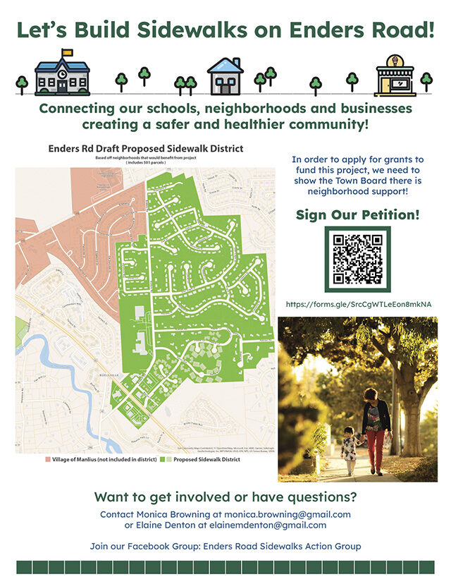 2024 Enders Road Sidewalk District Petition Flyer